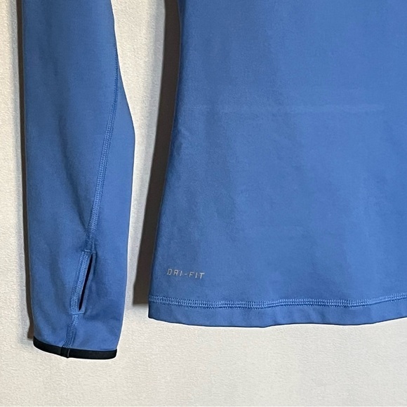 Nike Pro fleece lined long sleeve shirt blue size Small - Picture 6 of 12